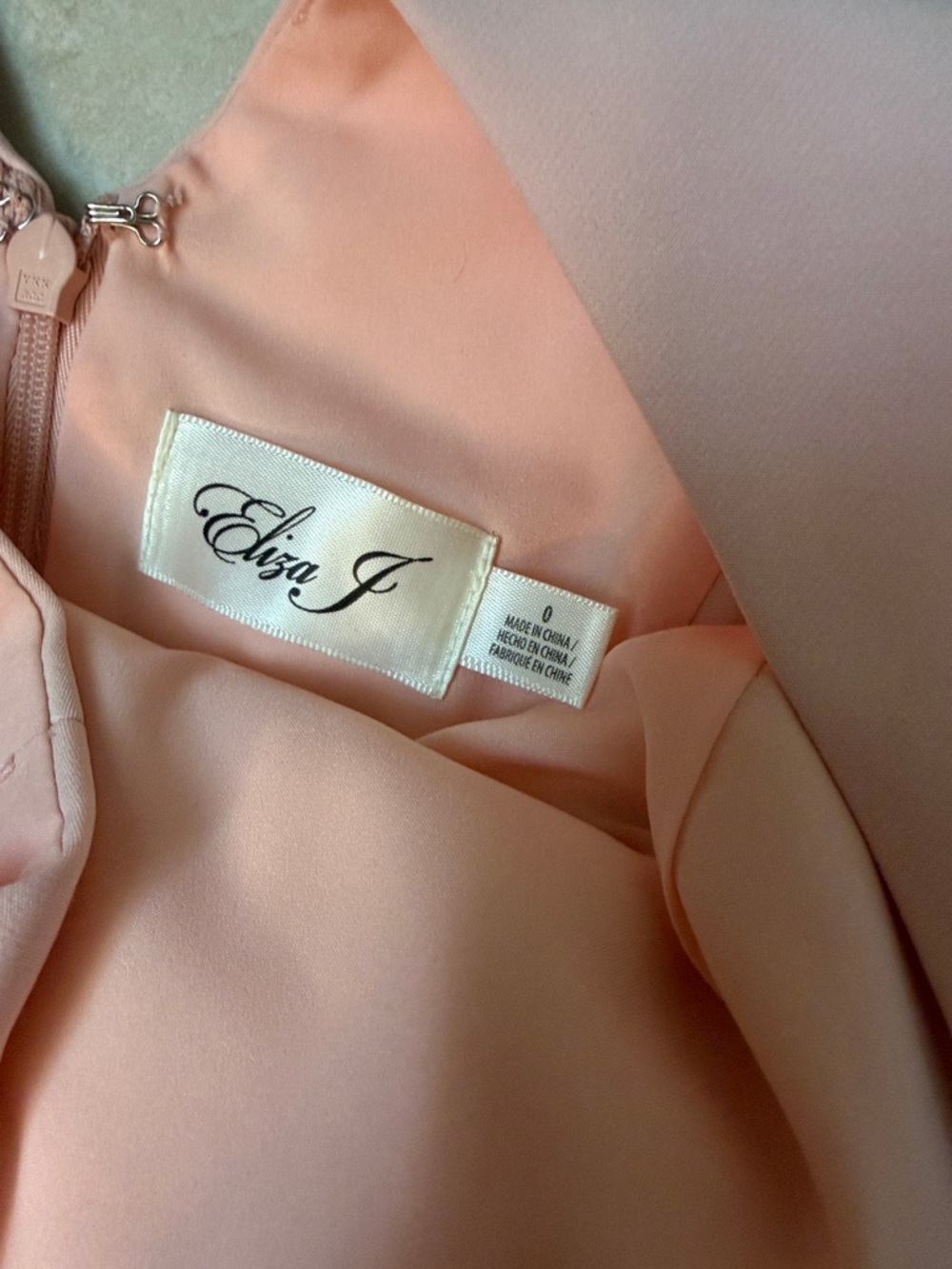 Eliza J Blush Pink Sleeveless Ruffle-Front Evening Gown - Picture 2 of 12